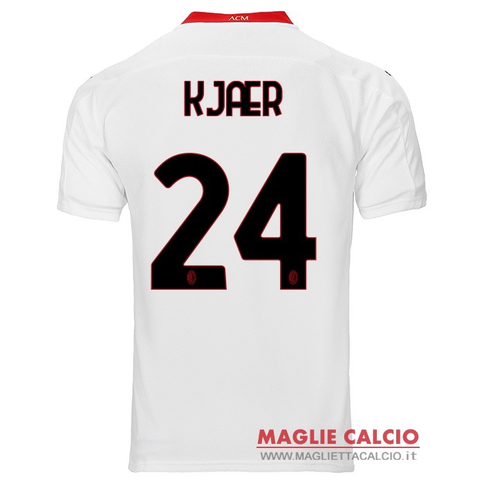 nuova maglietta ac milan 2020-2021 kjaer 24 seconda