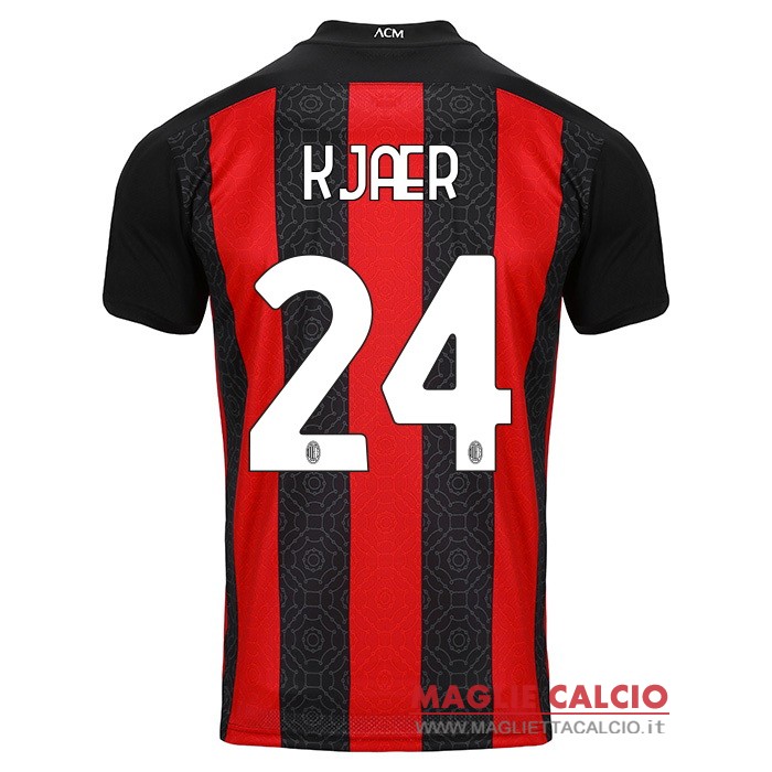 nuova maglietta ac milan 2020-2021 kjaer 24 prima