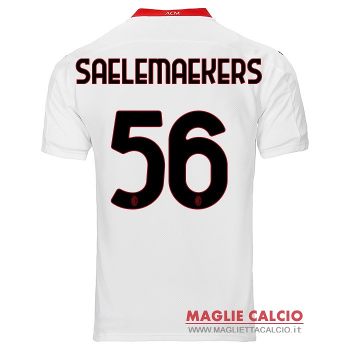 nuova maglietta ac milan 2020-2021 saelemaekers 56 seconda