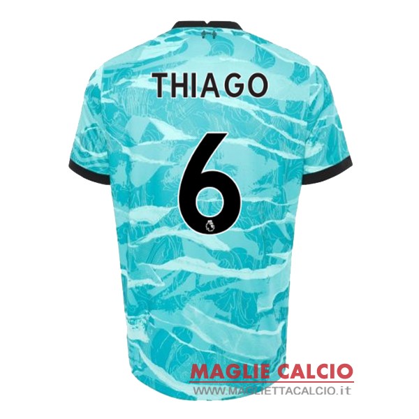 nuova maglietta liverpool 2020-2021 thiago 6 seconda