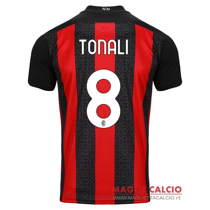 nuova maglietta ac milan 2020-2021 tonali 8 prima