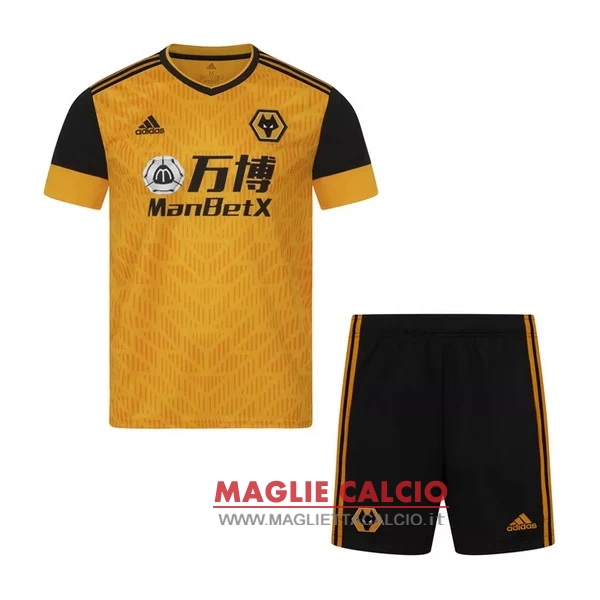 nuova prima maglietta set completo wolves bambino 2020-2021