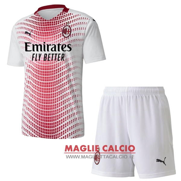 nuova seconda magliette ac milan set completo bambino 2020-2021