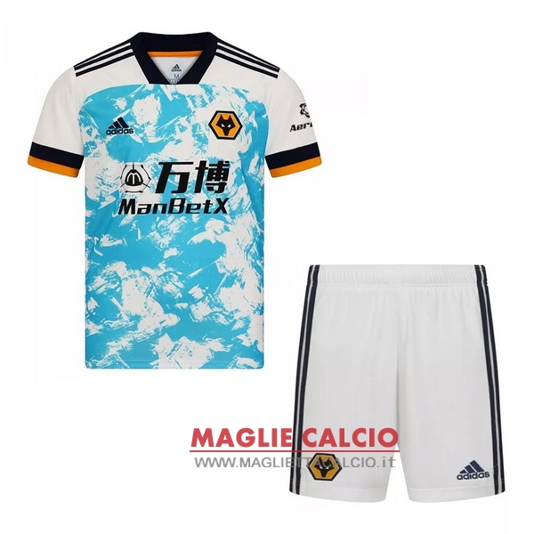 nuova seconda maglietta set completo wolves bambino 2020-2021