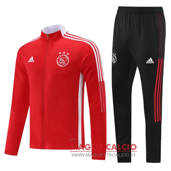 nuova ajax set completo rosso nero giacca 2021-2022