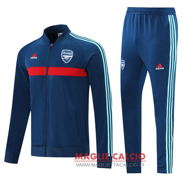 nuova arsenal insieme completo blu navy rosso giacca 2021-2022