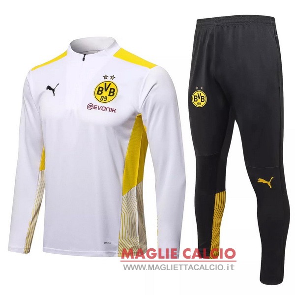 nuova borussia dortmund insieme completo giallo bianco grigio nero giacca 2021-2022