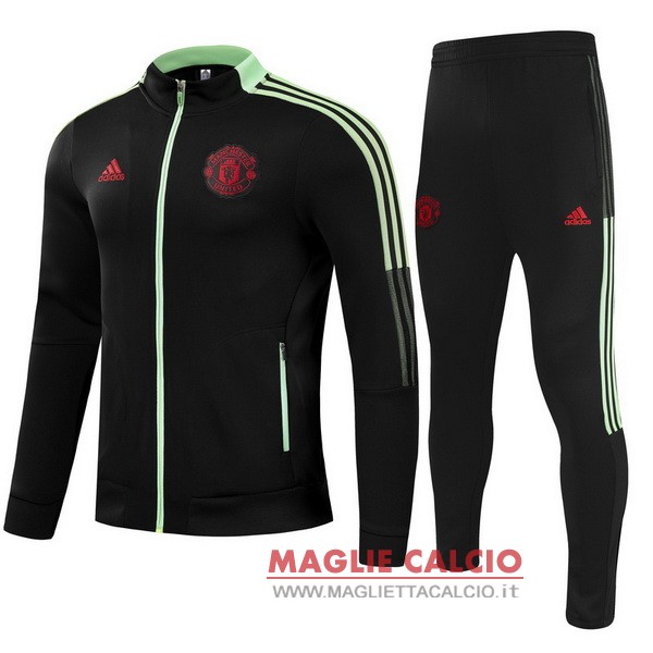 nuova manchester united insieme completo I nero rosso verde giacca 2021-2022