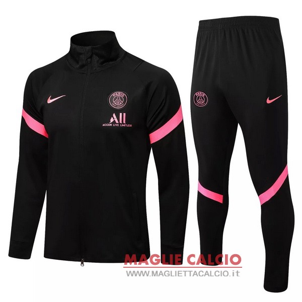 nuova paris saint germain insieme completo I nero rosa giacca 2021-2022