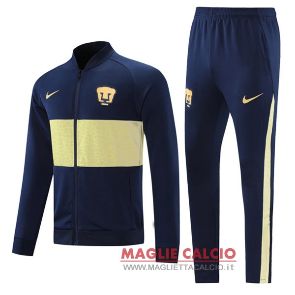 nuova unam pumas insieme completo grigio blu giacca 2021-2022