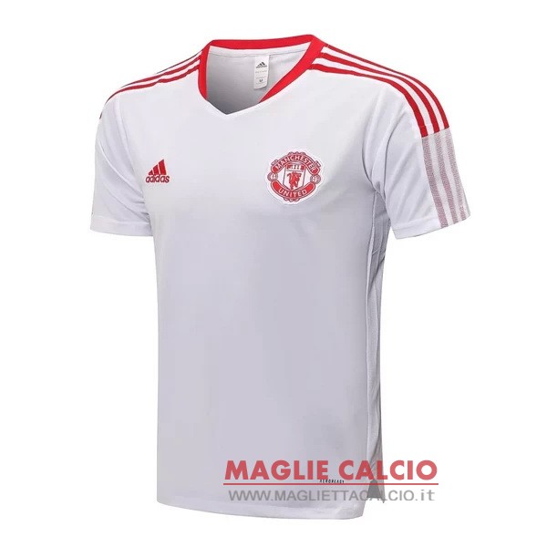 nuova formazione divisione magliette manchester united 2021-2022 bianco rosso