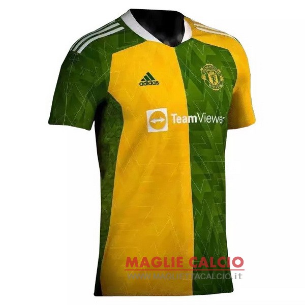 nuova formazione divisione magliette manchester united 2021-2022 verde grigio