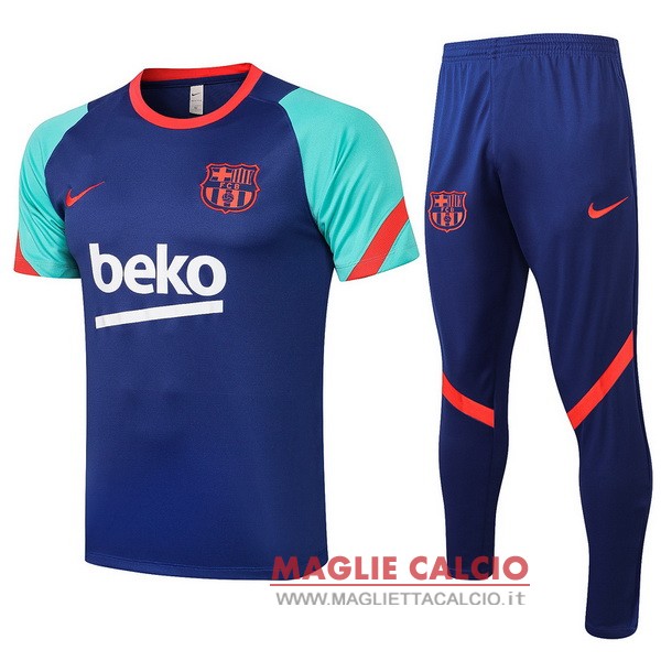 nuova formazione set completo divisione magliette barcelona 2021-2022 blu rosso verde