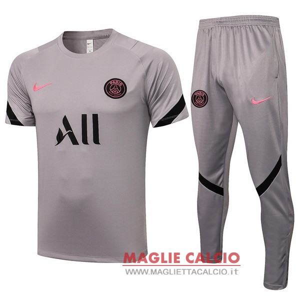 nuova formazione set completo divisione magliette paris saint germain 2021-2022 Gris nero