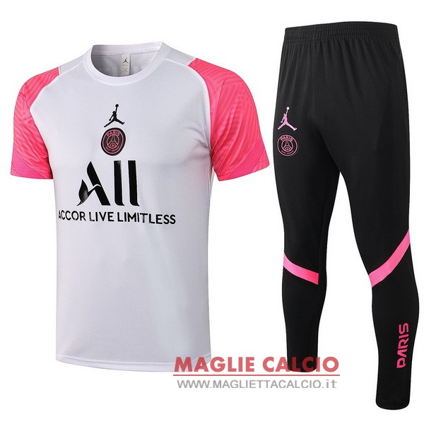 nuova formazione set completo divisione magliette paris saint germain 2021-2022 rosso rosa nero