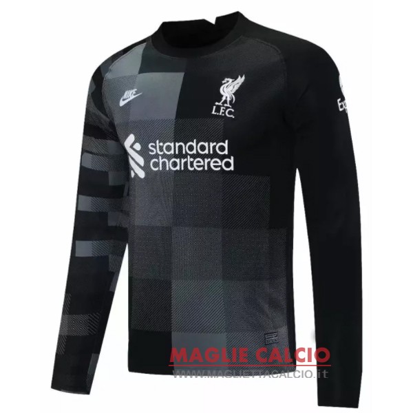 nuova portiere divisione magliette Manica lunga liverpool 2021-2022 nero