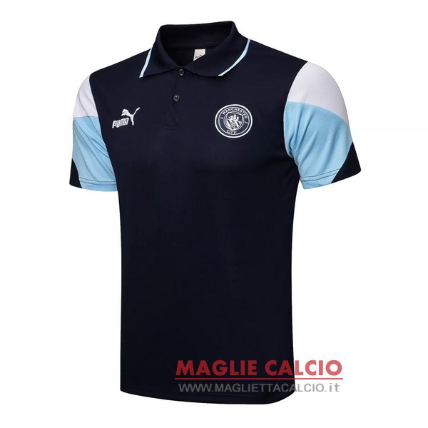 manchester city nero blu bianco magliette polo nuova 2021-2022