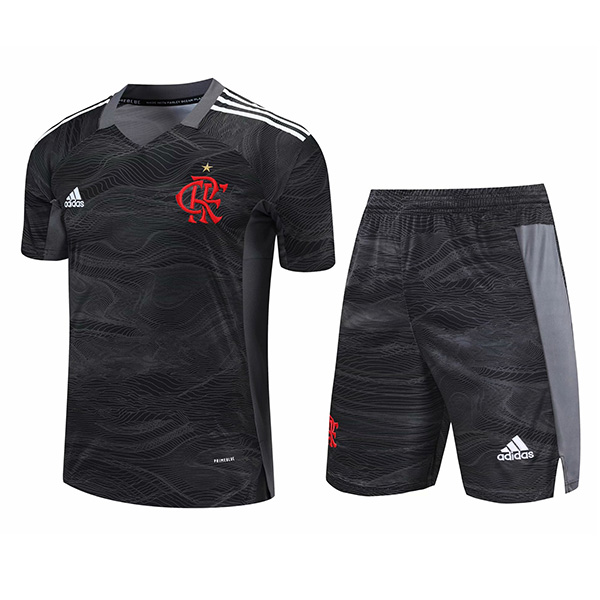 nuova magliette flamengo set completo Portiere bambino 2021-2022 nero