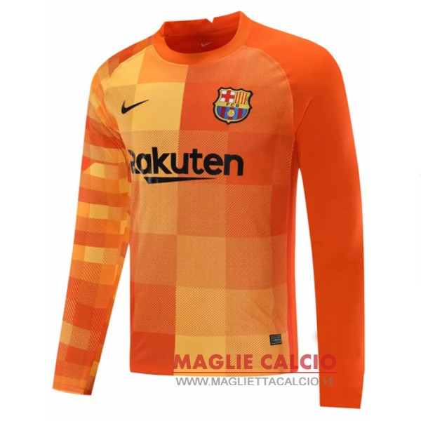 nuova magliette manica lunga portiere barcelona 2021-2022 arancione