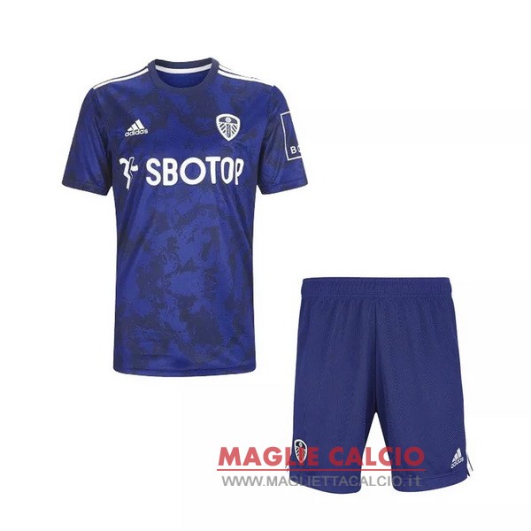 nuova seconda magliette set completo leeds united bambino 2021-2022