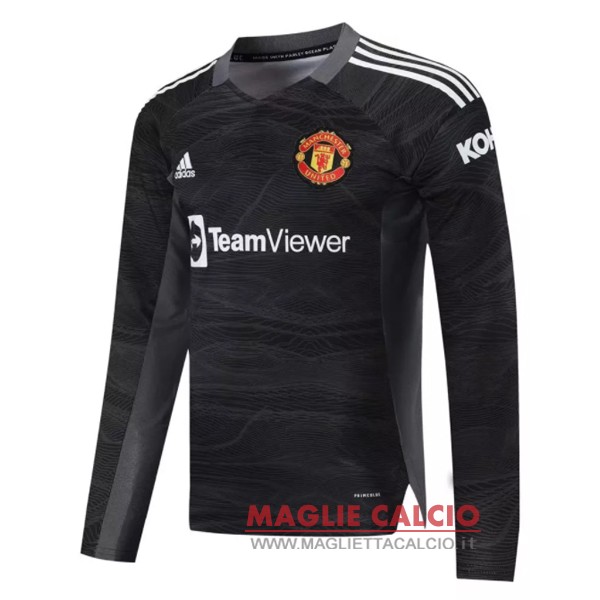 nuova seconda magliette manica lunga portiere manchester united 2021-2022