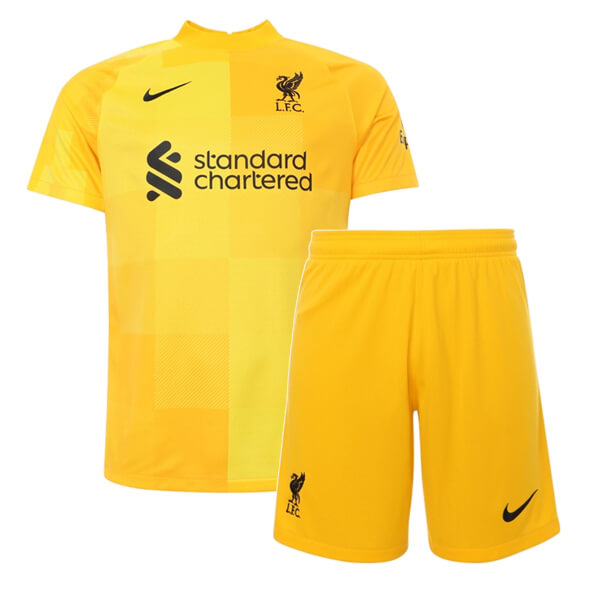 nuova seconda magliette liverpool set completo Portiere bambino 2021-2022