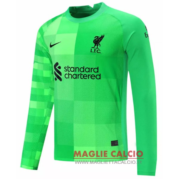 nuova prima portiere divisione magliette Manica lunga liverpool 2021-2022 nero