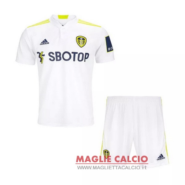 nuova prima magliette set completo leeds united bambino 2021-2022