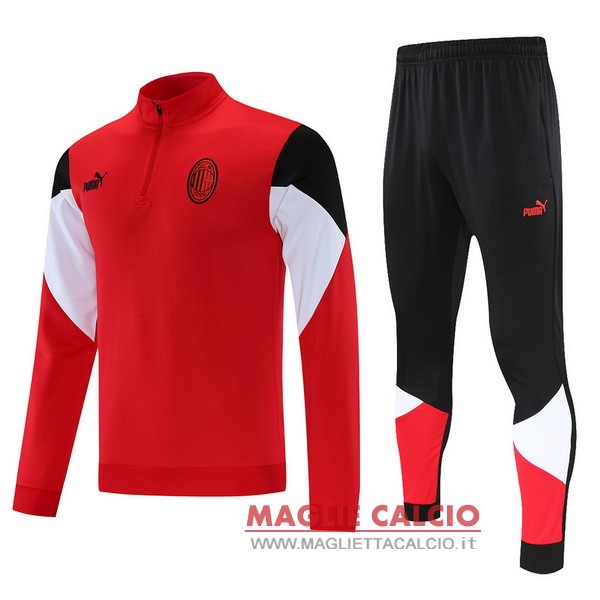 nuova ac milan insieme completo rosso Nero Bianco giacca 2021-2022