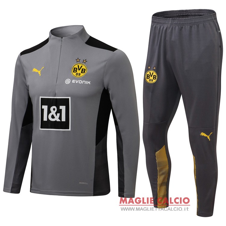 nuova borussia dortmund insieme completo I grigio navy giacca 2021-2022