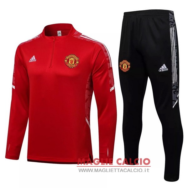 nuova manchester united insieme completo rosso-Nero giacca 2021-2022