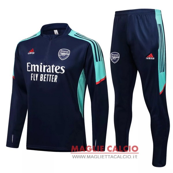 nuova arsenal insieme completo blu navy verde giacca 2021-2022