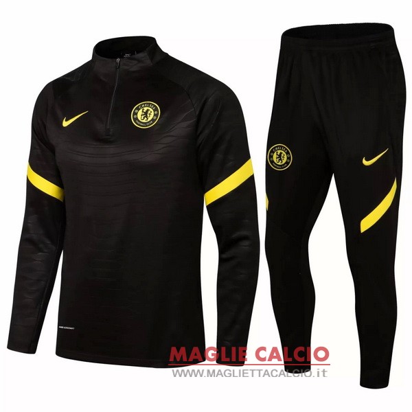 nuova chelsea tuta presentazione Nero giallo arancion bambino giacca 2021-2022