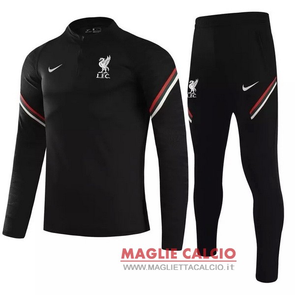 nuova liverpool insieme completo Nero rosso Bianco bambino giacca 2021-2022