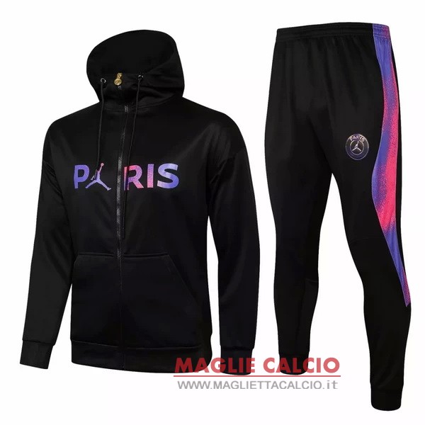 nuova paris saint germain insieme completo Nero purpureo bambino giacca 2021-2022