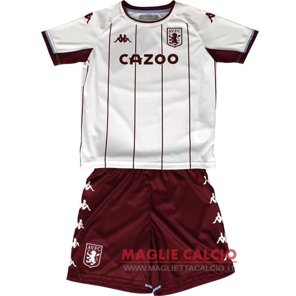 nuova segunda maglietta aston villa set completo bambino 2021-2022