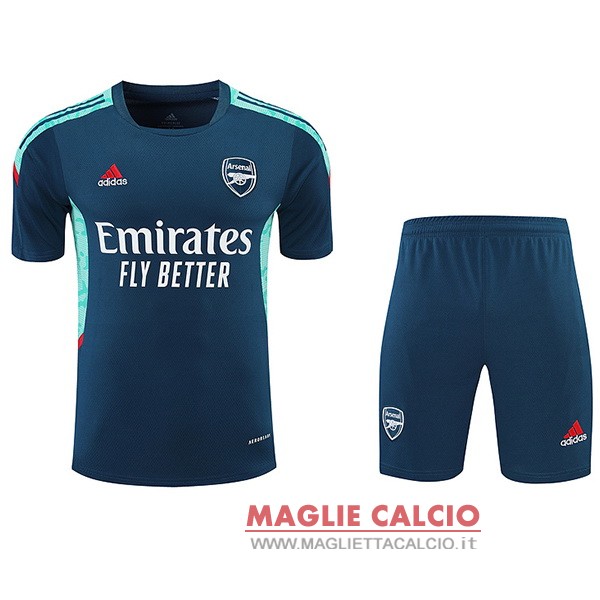 nuova formazione insieme completo divisione magliette arsenal 2021-2022 blu verde