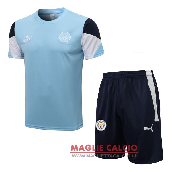 nuova formazione set completo divisione magliette manchester city 2021-2022 I blu Bianco