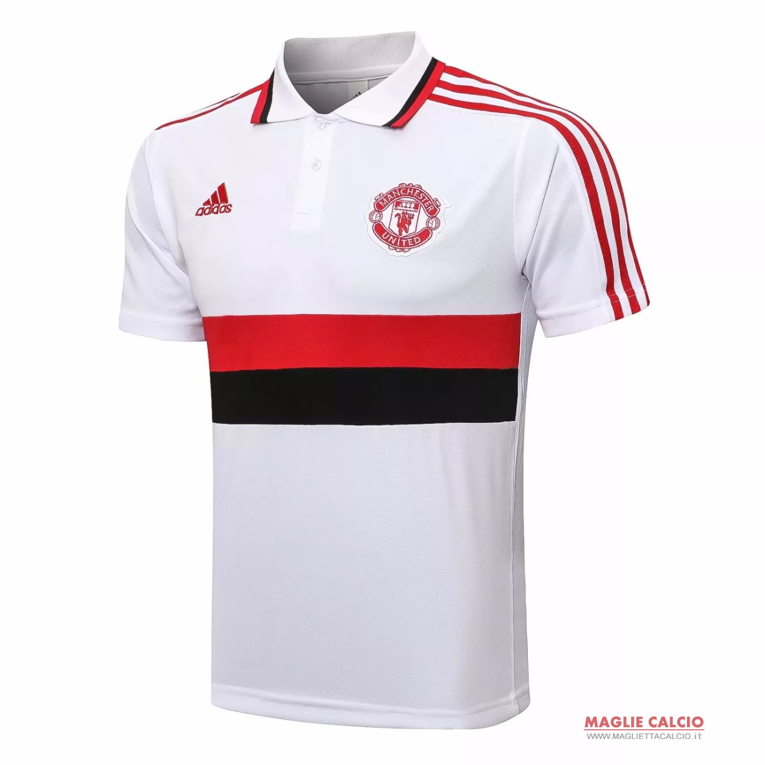 manchester united Bianco Nero rosso magliette polo nuova 2021-2022