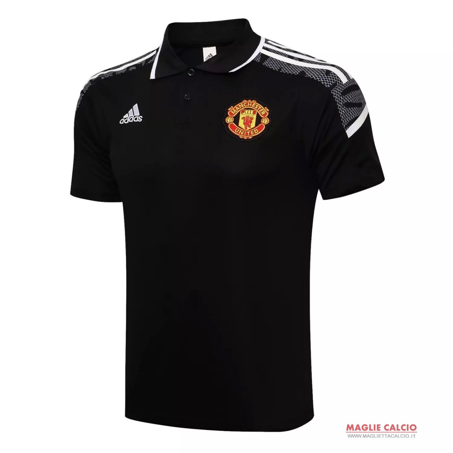 manchester united Nero Bianco magliette polo nuova 2021-2022