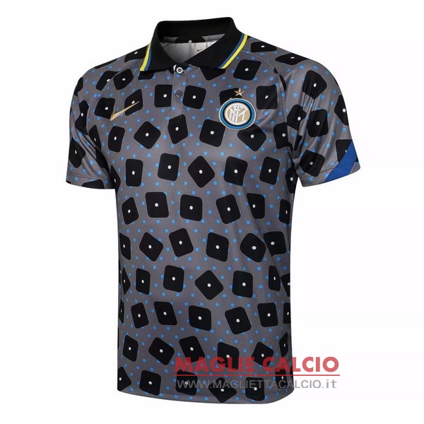 inter de milan grigio nero magliette polo nuova 2021-2022