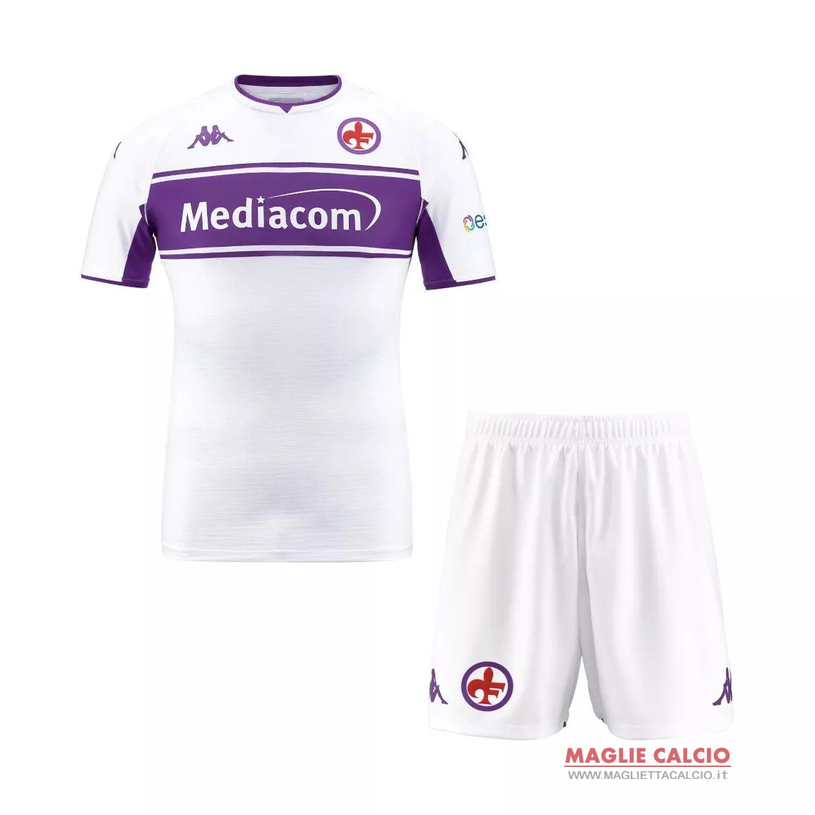 nuova seconda maglietta fiorentina set completo bambino 2021-2022