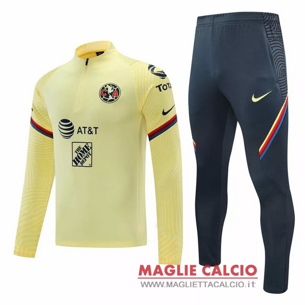 nuova club america insieme completo giallo giacca 2020-2021