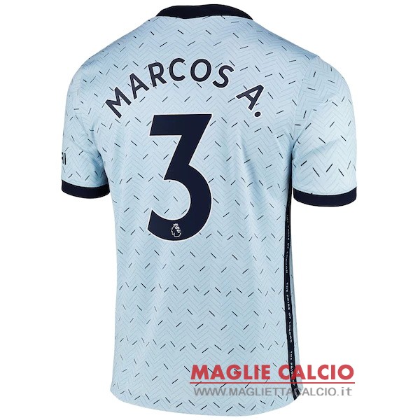 nuova maglietta chelsea 2020-2021 marcos a.3 seconda