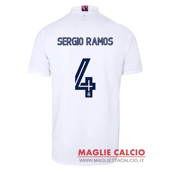 nuova maglietta real madrid 2020-2021 sergio ramos 4 prima