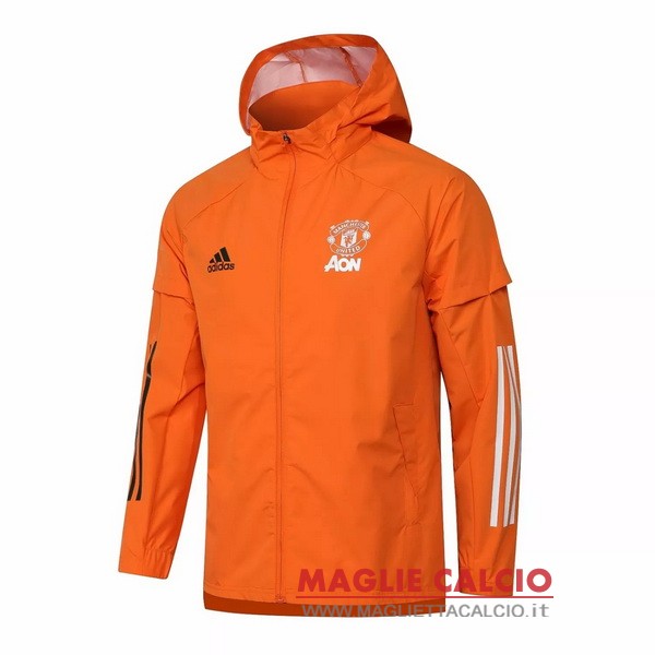 manchester united arancione nuova giacca a vento 2020-2021