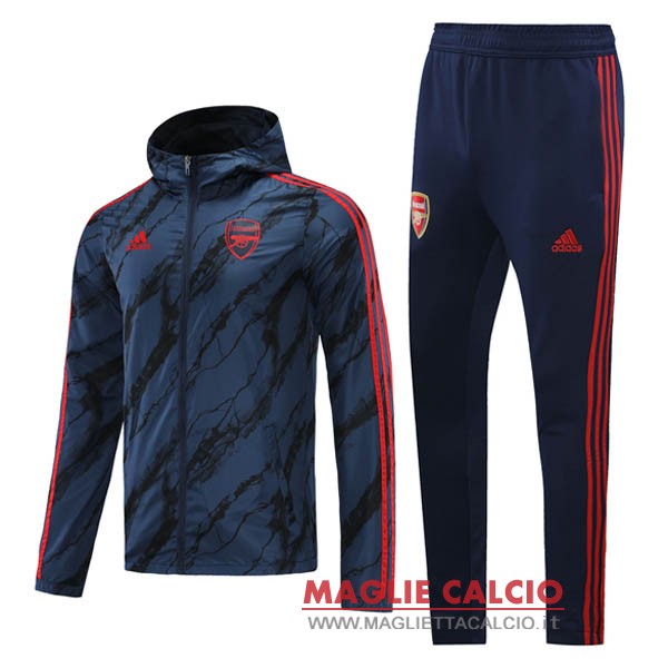 nuova arsenal insieme completo blu navy giacca a vento 2021-2022