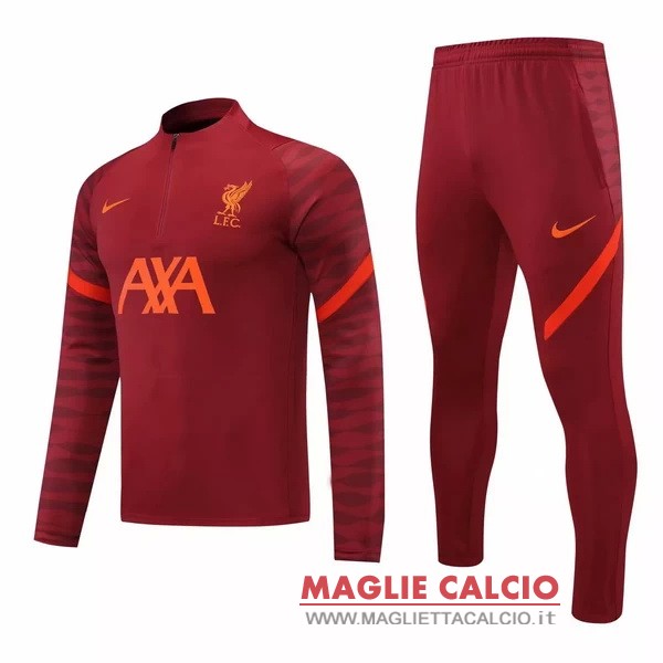 nuova liverpool insieme completo rosso giacca 2021-2022