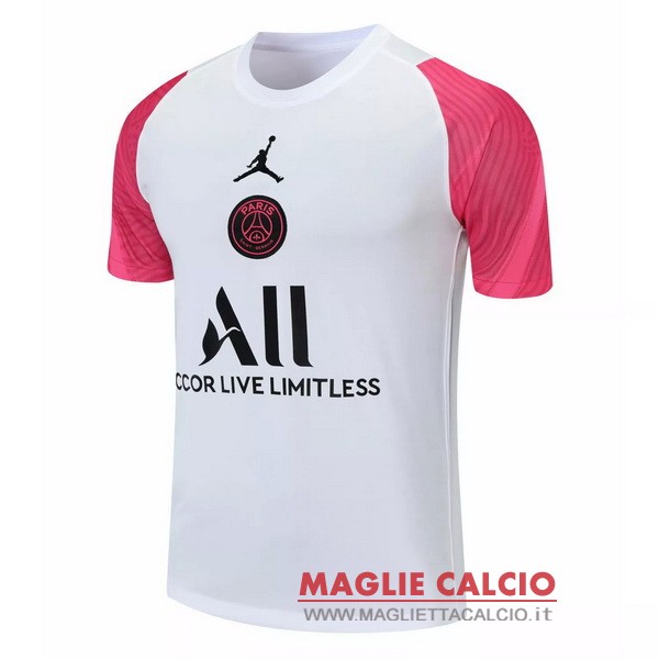 nuova formazione divisione magliette paris saint germain 2021-2022 bianco rosa