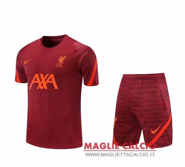 nuova formazione insieme completo divisione magliette liverpool 2021-2022 rosso